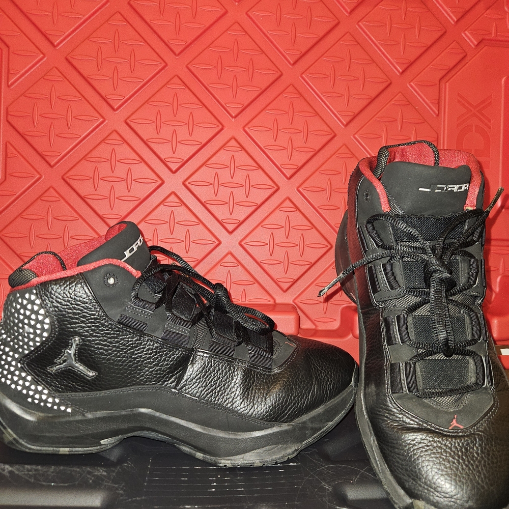 Black and Red Jordan Sneakers